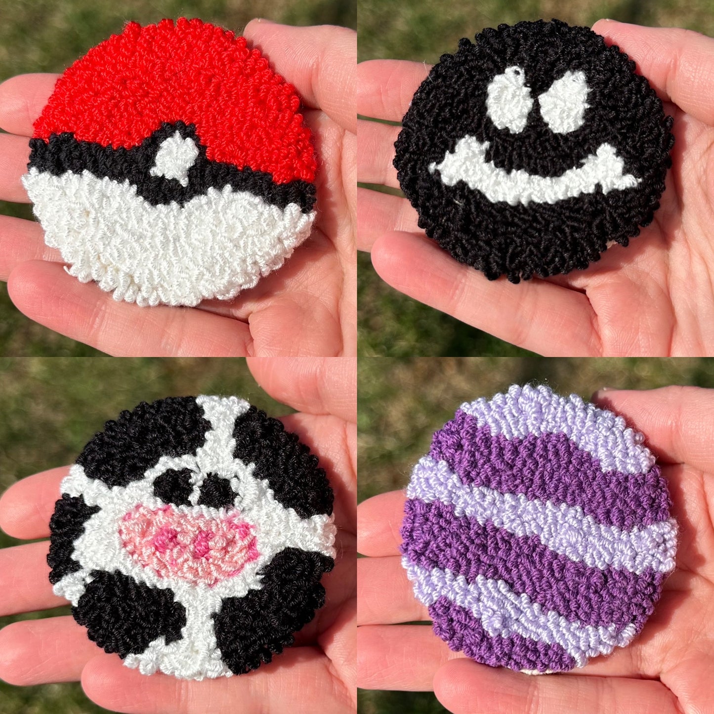 Punch Needle Car Coasters