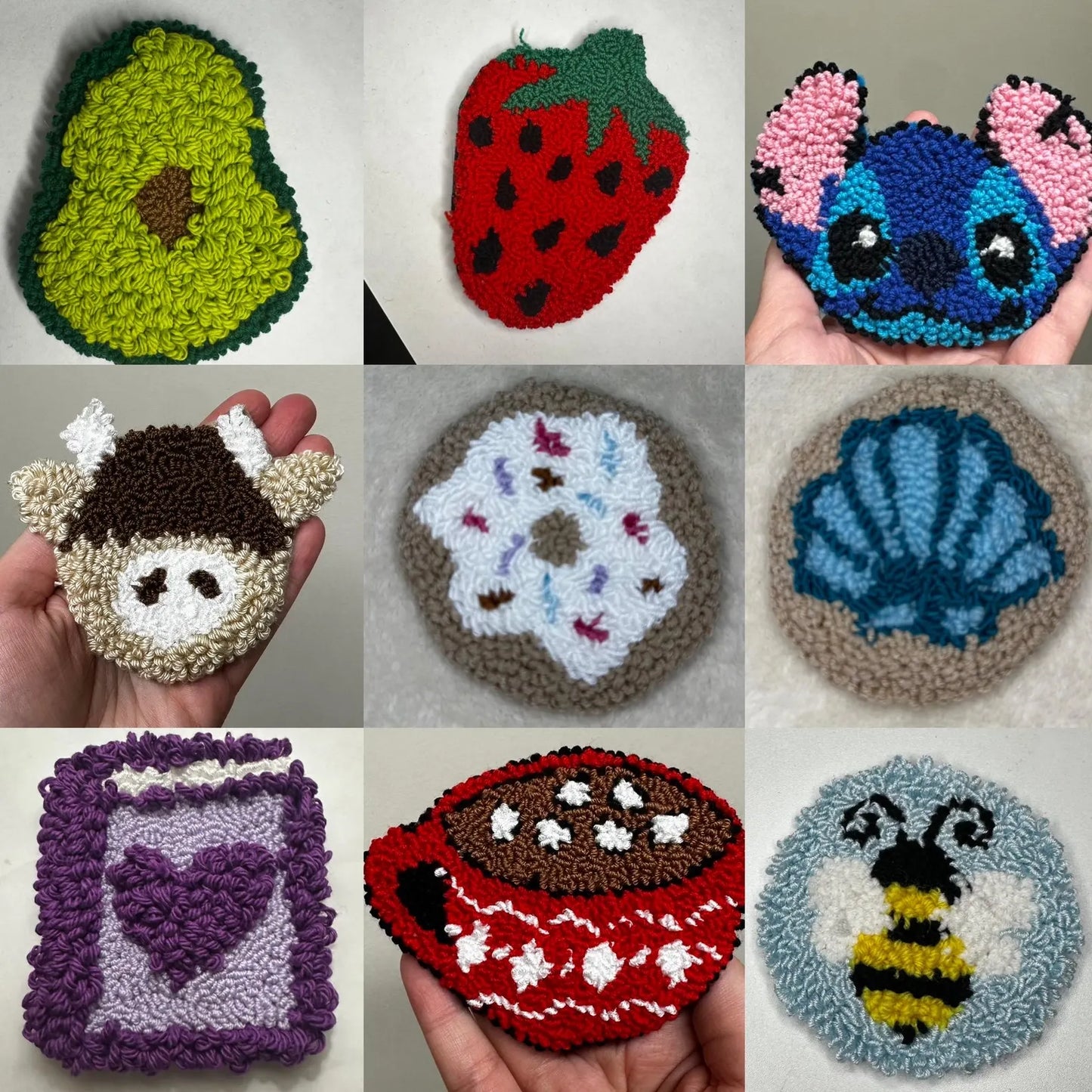 Punch Needle Cup Coasters