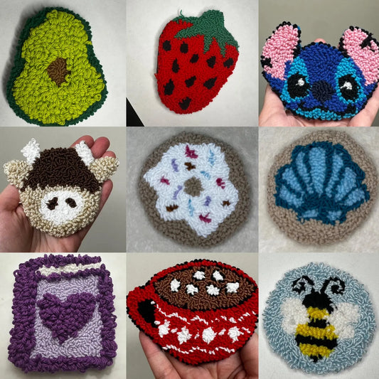 Punch Needle Cup Coasters